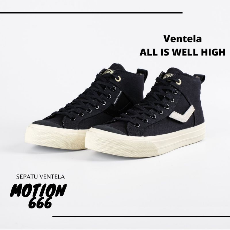 SEPATU VENTELA X EVIL X PAPA GADING HIGH - BLACK