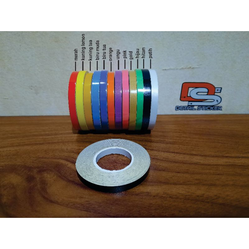 Sticker Lis Roda Velg Velk Roll 5mm 0,5cm x 5meter Rol