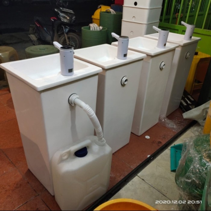 T.Lillie - Wastafel Portable Kran Sensor Tempat Sabun Sensor + Derigen 20Ltr