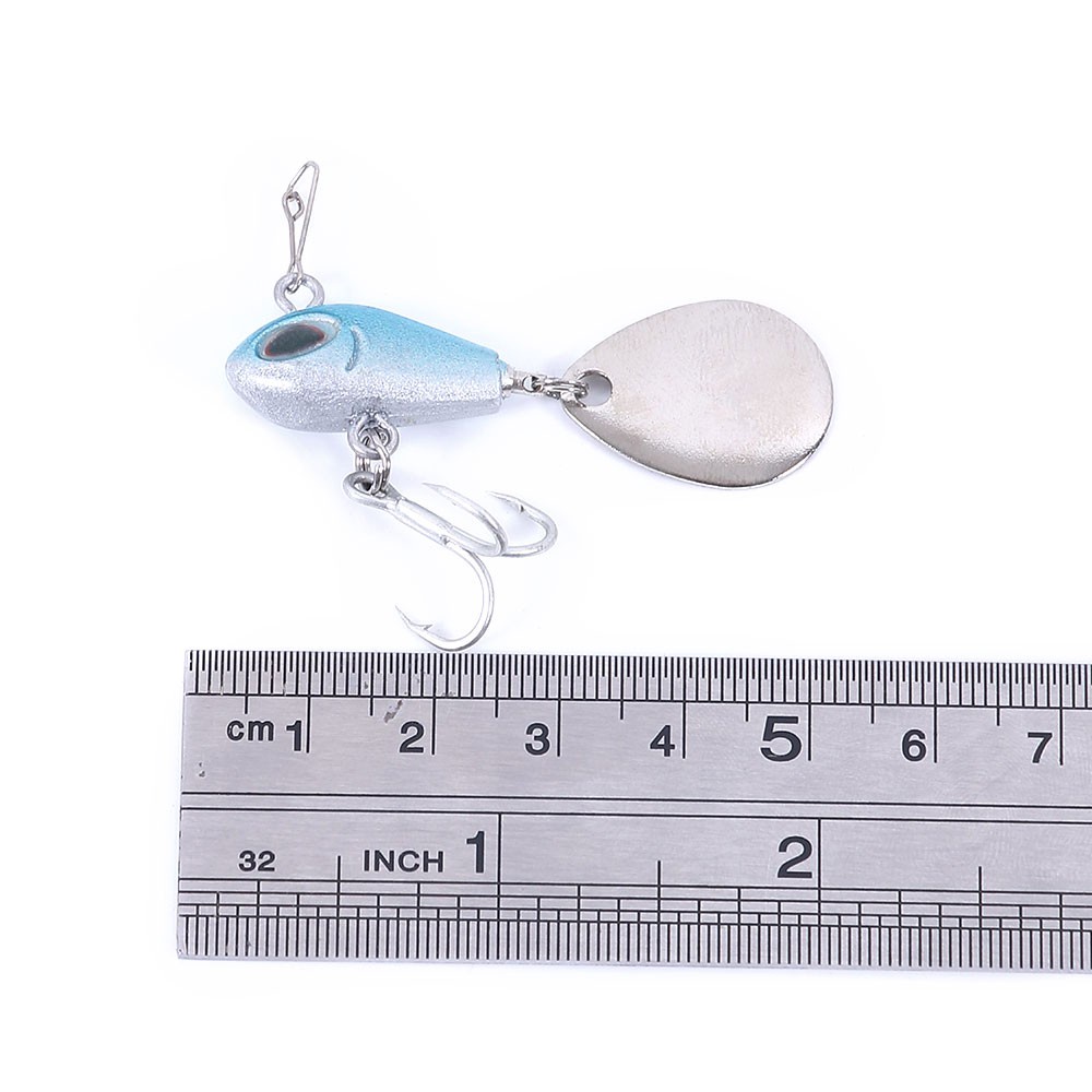 Hengjia 2pcs / Lot Umpan Pancing Vib Hardlure Bentuk Ikan Imitasi Bahan Metal Ukuran 2.5cm / 10.9g