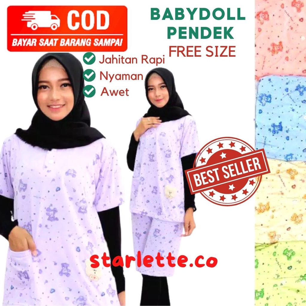 DASTER KAOS LENGAN PENDEK BUSUI BABYDOLL PREMIUM QUALITY