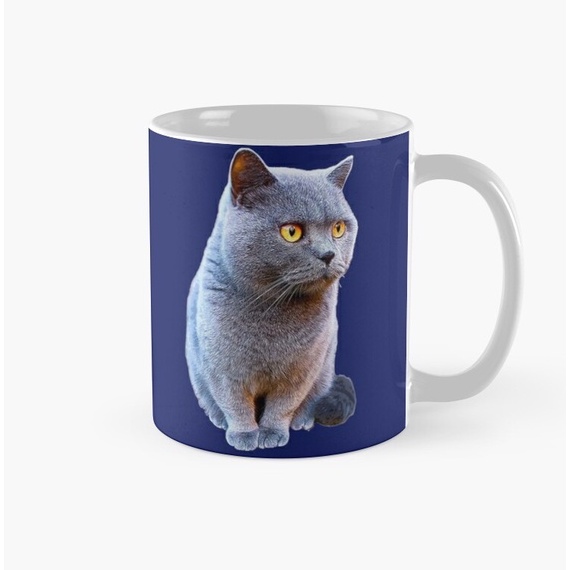 Mug Keramik British Shorthair Cat Blue