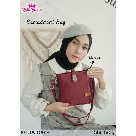 TAS SELEMPANG RAMADHANI BY RATU BILQIS BAHAN CHOCOLY ANTI AIR