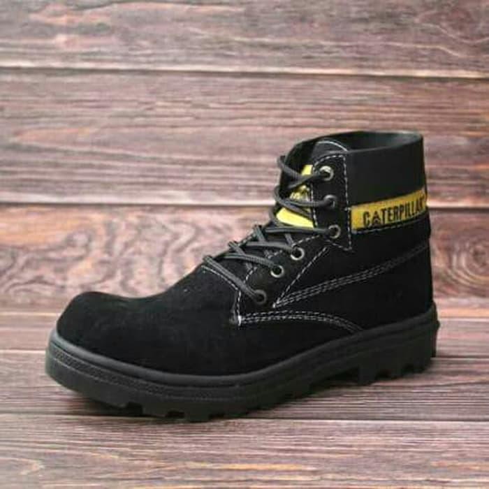 PREMIUM SEPATU PRIA CATERPILLAR SAFETY TNI PDH POLRI POLDA ORIGINAL TERBARU - COKELAT, 39 