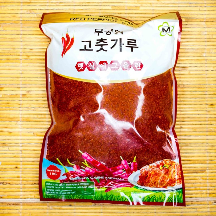 

Ready- Eceran Gochugaru Hot Pepper Flakes (Bubuk Cabe Kasar) - Isi 1Kg