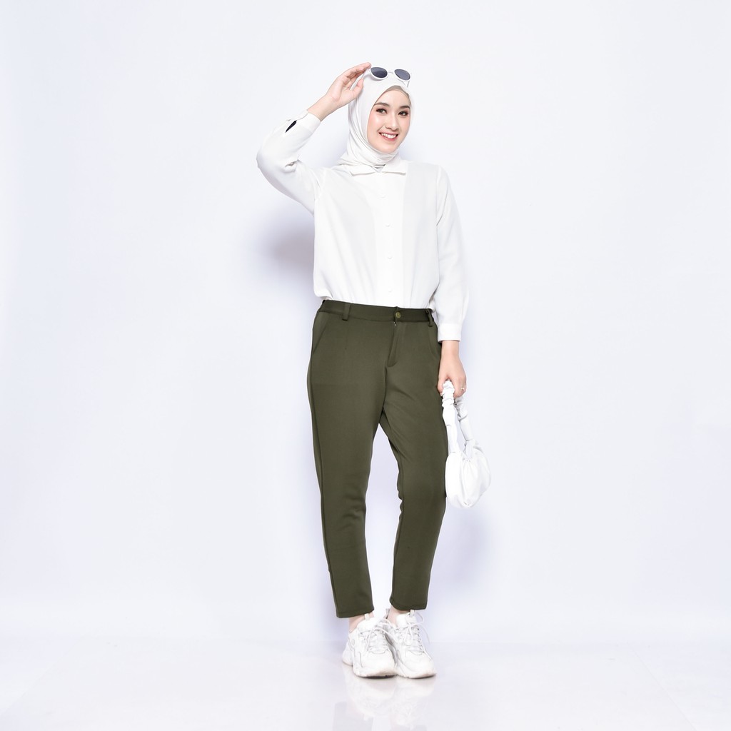 ZELINE PANTS SCUBA CELANA KANTOR DAILY PREMIUM B207