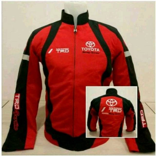 PROMO Jaket trd red toyota merah ori