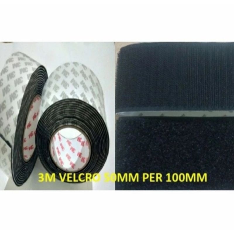 Velcro tape kasar dan halus 3M - 5CM x 10cm untuk satu pasang