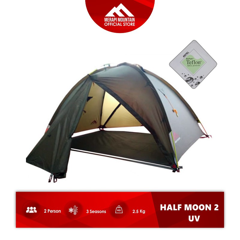 Tenda Halfmoon Uv Camping 2p Merapi Mountain Shopee Indonesia