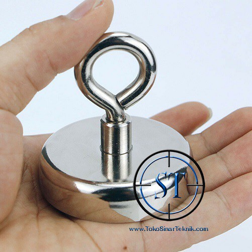 Strong Neodymium Magnet Model Bulat Kait Kuat 48mm 50-100kg Silver Rare Earth Strong Magnetic