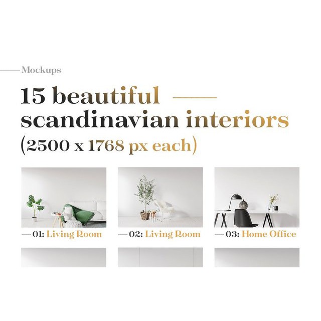 375 Mockups Scandinavian Framing - Photoshop