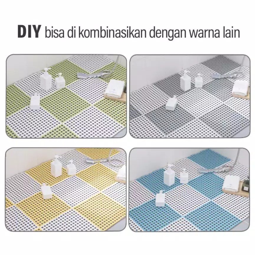 Karpet Kamar Mandi Anti Licin Keset Lantai Anti Slip Polkadot Dapur Mat Non-Slip Karpet Anti Licin Serbaguna GOSHOP88