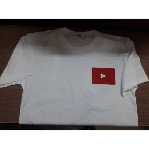 KAOS LOGO YOUTUBE (PUTIH SABLON MERAH)