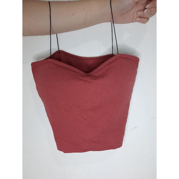 Crop tank top Nipplets - salmon