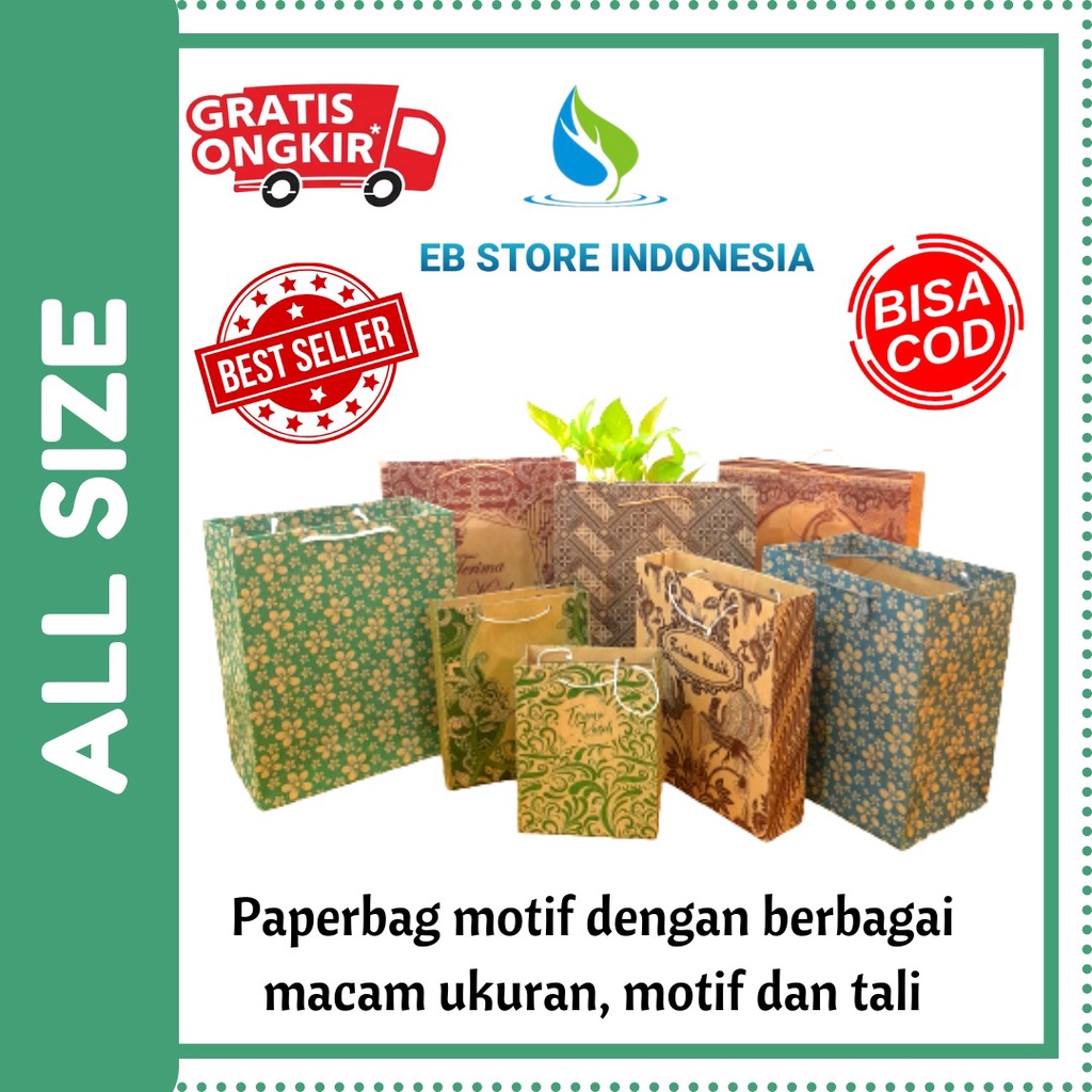 Jual Paper Bag Motif Batik Murah / Paperbag MOTIF Tas Kertas Motif ...