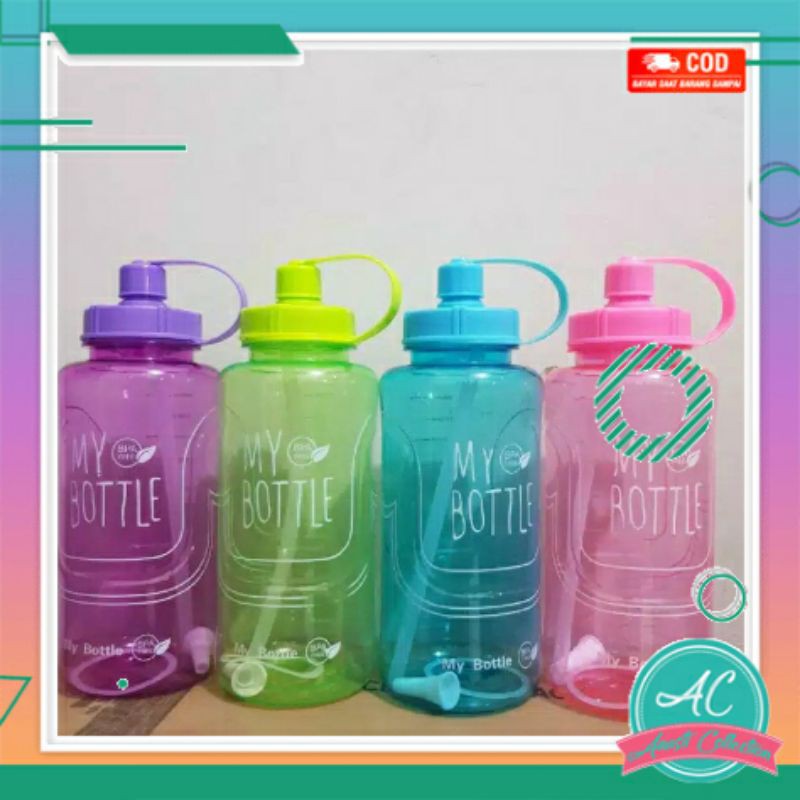 Botol bekal air minum big besar jumbo kapasitas 2 liter MY BOTTLE BPA Free 2000ml