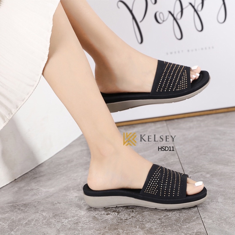 Kelsey Sandal Selop Wanita Import / Sendal Slip On Wanita HSD11