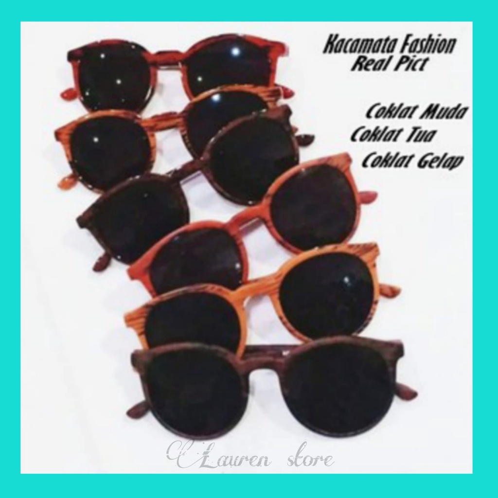 Kacamata Bulat Hitam Sunglasses Fashion Wanita Pria/ Kacamata Boboho Bulat hitam - Kacamata Gaya Pri