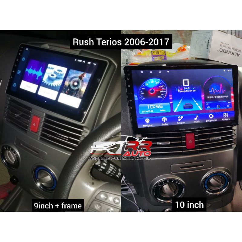 Rush Terios 2007-2017 | Headunit Android 10in 2/32gb,Voice Command,Wifi,DSP 32band(Bonus Kamera Parkir&Socket PNP)-1