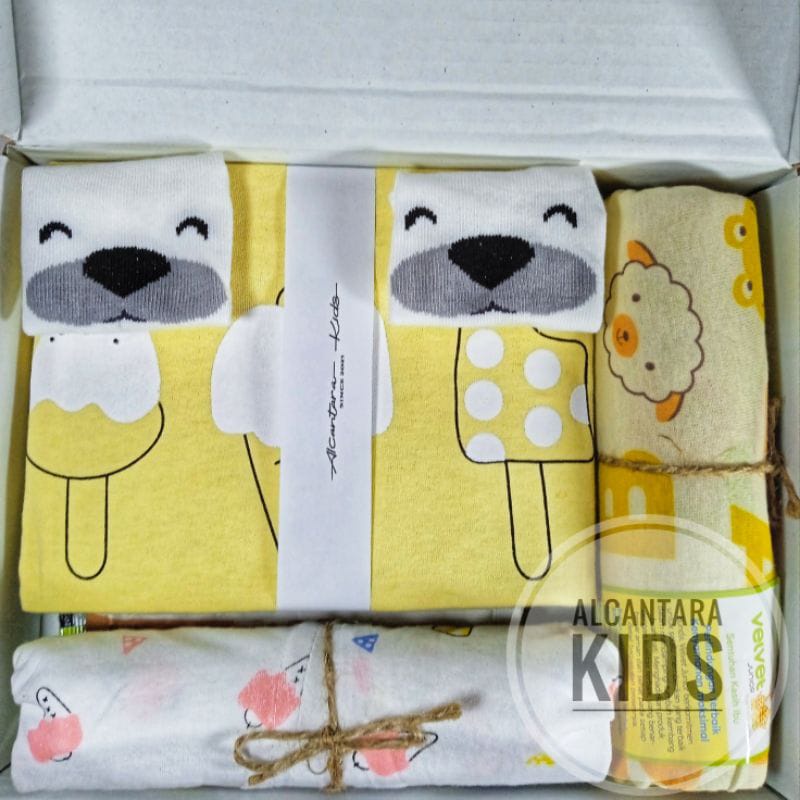 Hampers Bayi VELVET JUNIOR Kado Lahiran Hampers Baby Hampers Bayi Perempuan Laki Laki Hampers Baby Velvet Junior Termurah-HAMPERS ICE CREAM