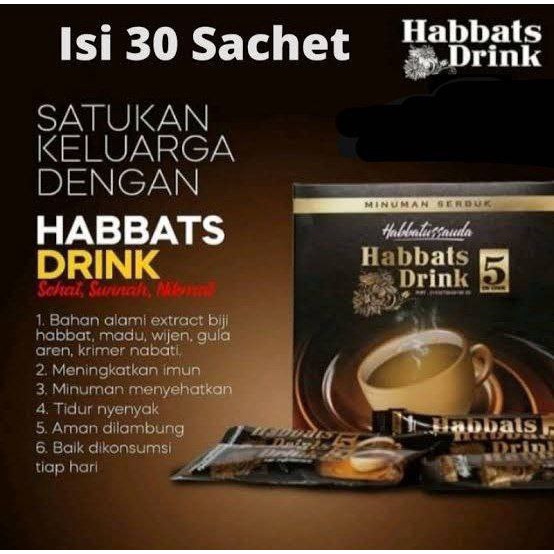 

Minuman Kesehatan 5IN1 Habbatussauda Habbat Habat Habbats drink isi 30 sacet