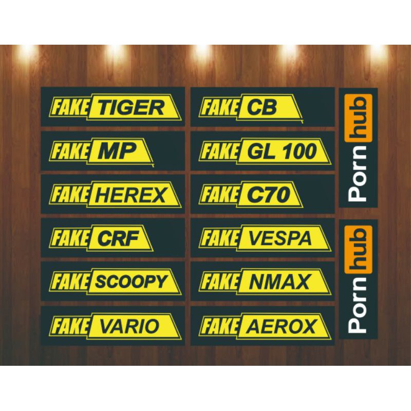 STIKER PACK FAKE TIGER, MP, FAKE CB, FAKE HEREX, FAKE VARIO, FAKE GL, FAKE AEROX, FAKE NMAX VARIASI