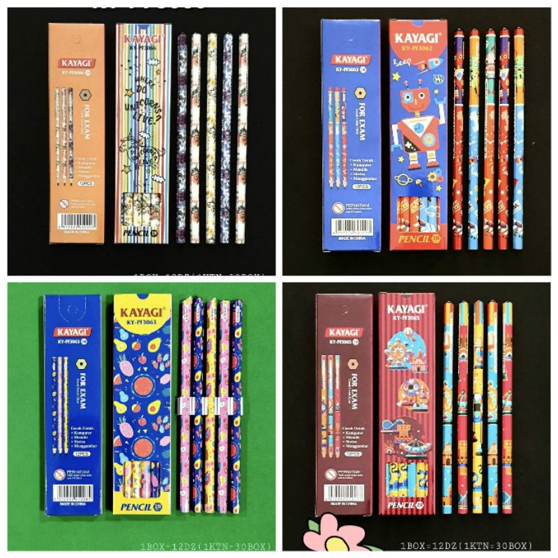 

Kayagi Pensil 2B (Dapat 12Pc) / Pensil Motif Lucu