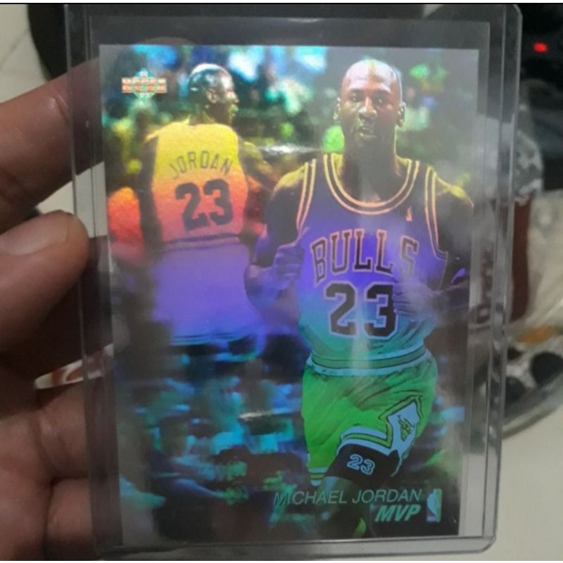 MJ Michael Jordan - Kartu Bola Basket MVP Hologram 3D Refractor Award Winner