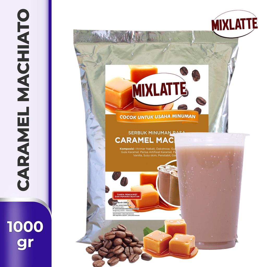 

Powder Drink Bubuk Minuman Rasa CARAMEL MACHIATO MIXLATTE 1Kg