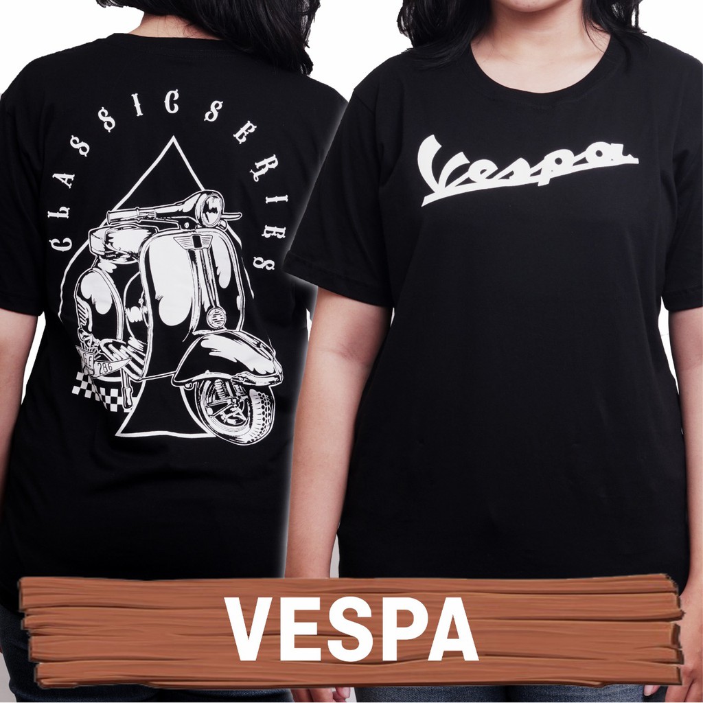  KAOS  MOTOR VESPA BAJU  GAMBAR MOTOR COTTON COMBAD SABLON  