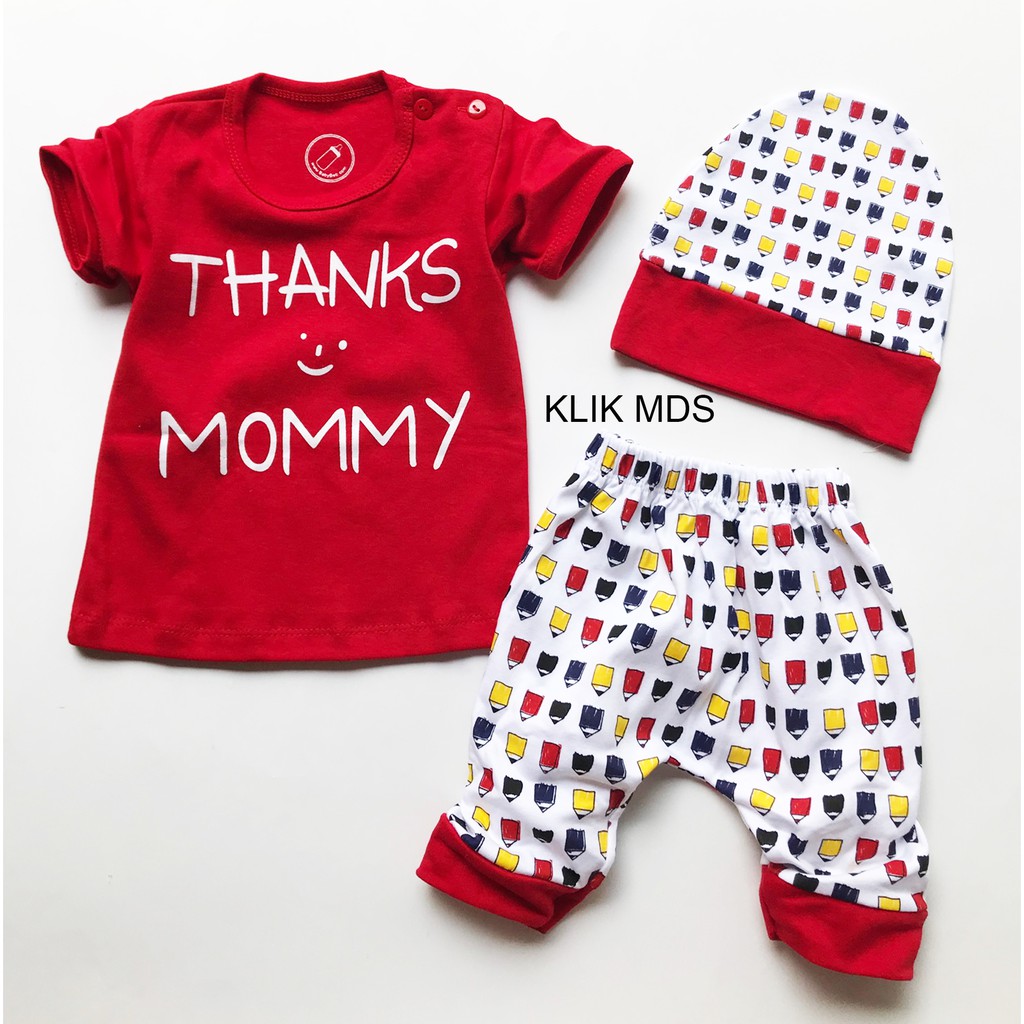 Klik Mds Setelan Baju Anak Bayi Laki laki Thanks Mommy Klik Mds Setelan Baju Anak Bayi Laki laki Thanks Mommy