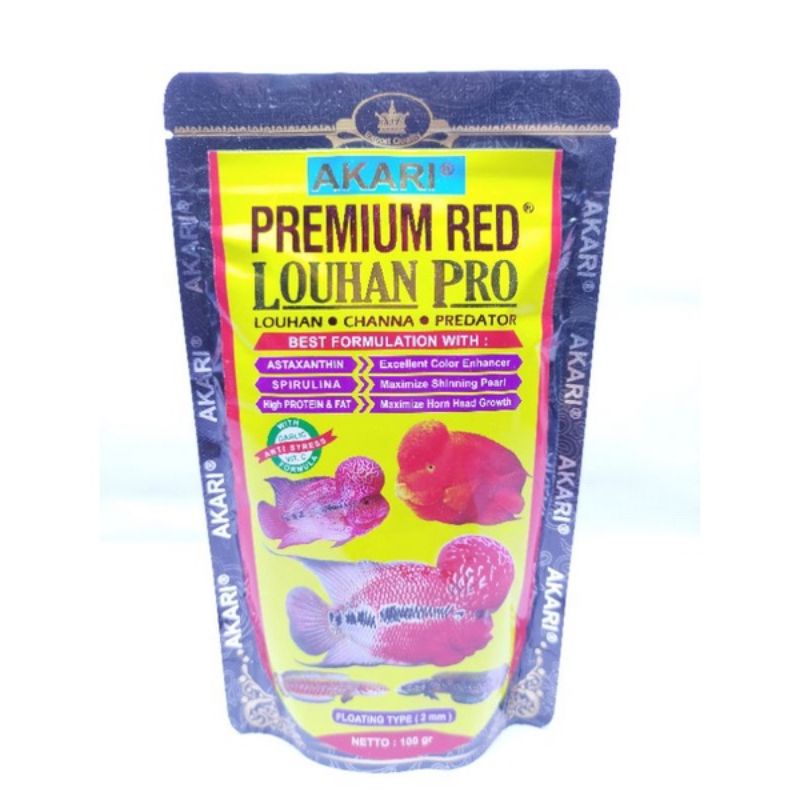 Makanan ikan AKARI AA PREMIUM RED LOUHAN PRO 100GR