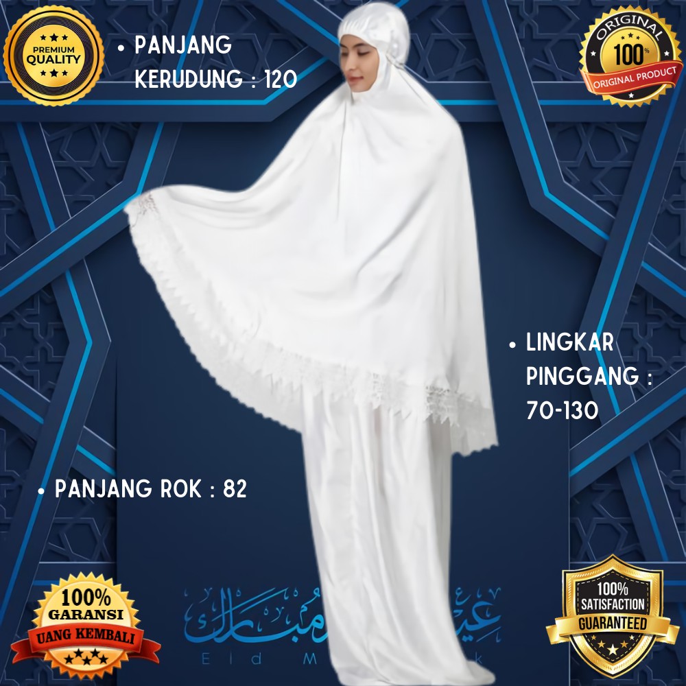 mukena mukenah polos remaja dewasa kekinian terbaru 2021 brokat tanggung putih sutra premium murah
