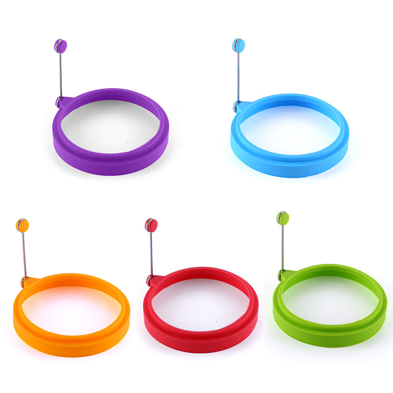 New Silicone Fried Egg Pancake Ring / Omelette Round Shaper Eggs Mould for Kitchen Baking Accessories