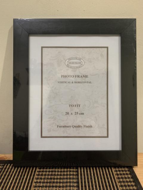 Bingkai Foto 8r/10r Hitam Lebar | Photo Frame Minimalis | Pigura Gift Jbm