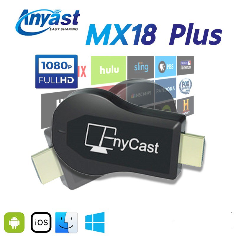 Wireless Display Miracast Anycast M18 Plus 1080P Wifi HDMI Wireless HDMI Dongle Wifi Display