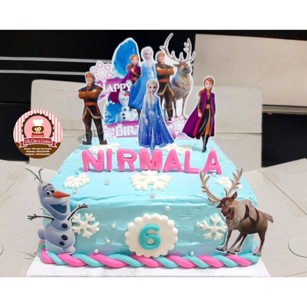 Frozen 2 Topper Cake Birthday / Kue Ulang Tahun / Hiasan Kue / Elsa Anna