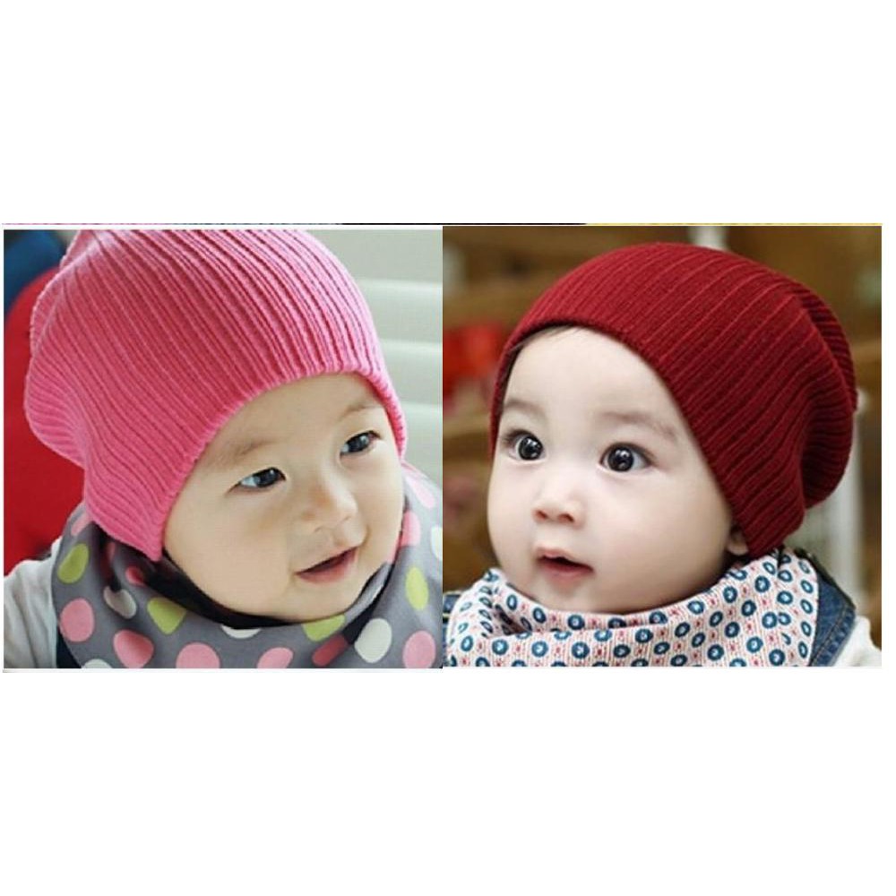 Kupluk Bayi Anak Laki Laki Hangat - Kupluk Beanie Anak - Topi Kupluk Anak Elastis - Topi Anak Import