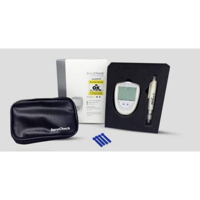 Alat Benecheck GCU 3in1 / Alat Test Darah Benecheck Tanpa Strip