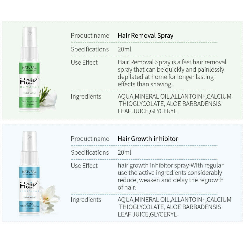 Cod In Stock New 100 Natural Permanent Hair Removal Spray Hair