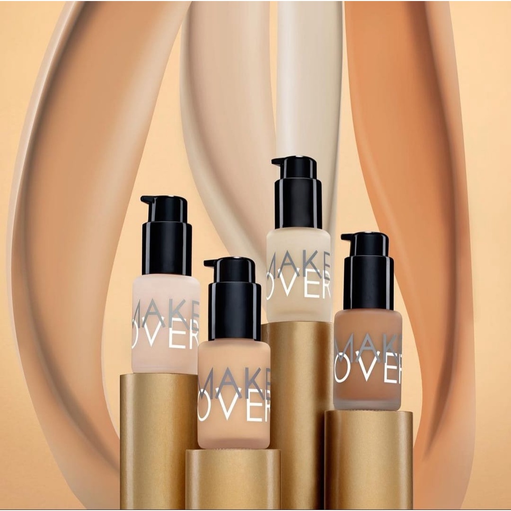 ✿ELYSABETHME✿ 𝓶𝓪𝓴𝓮𝓸𝓿𝓮𝓻 Make over ultra cover liquid matte foundation alas bedak semua jenis kulit awet