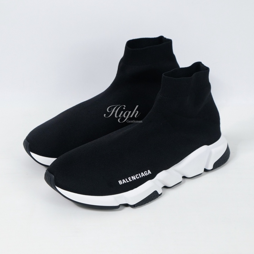 Blenciaga Speed Trainer Black White (Black Sole)