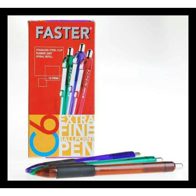 

PRODUK TERLATIS PULPEN / BALLPOINT FASTER C6 HITAM CETEK GROSIR TERMURAH - HITAM BARANG TERUPDATE