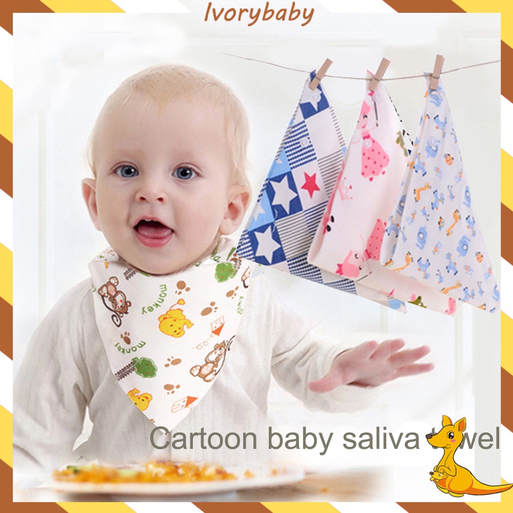 Ivorybaby Slabber bayi kain segitiga/Bib Bayi celemek katun motif