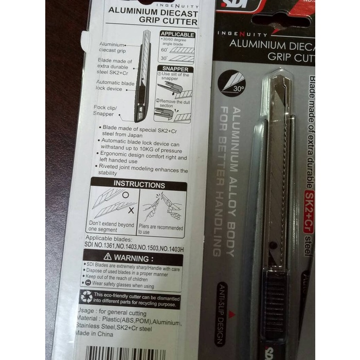 

kertas-pemotong- cutter alumunium diecast grip sdi 3005c super tajam -pemotong-kertas.