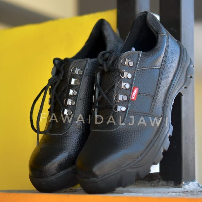 SEPATU SAFETY KULIT SAPI ASLI GAUL KING KICKERS TALI KERJA PABRIK KITCHEN PROYEK LAS BENGKEL MURAH