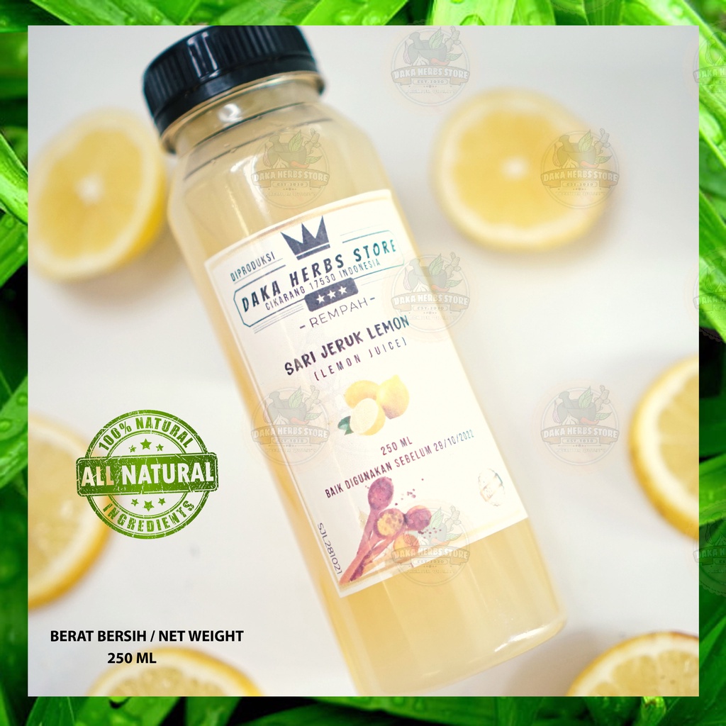 

Sari jeruk lemon/ Perasan jeruk lemon tanpa campuran (250 ml)