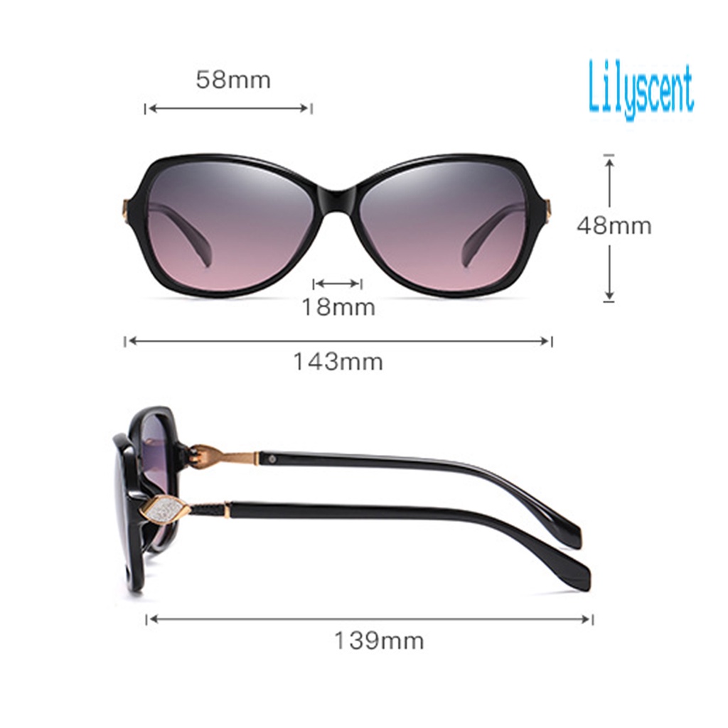 AORON Kacamata Hitam Polarized Anti UV UV400 Bentuk Kupu-Kupu Untuk Wanita