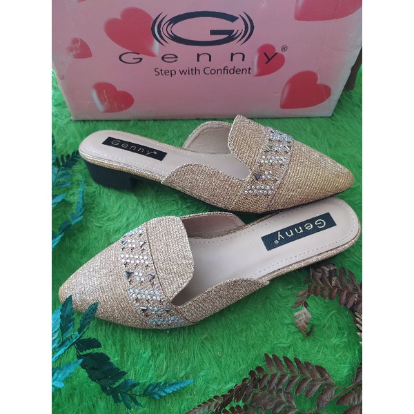 sandal pesta Genny hak 3 cm