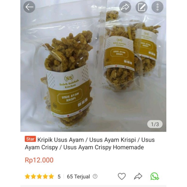 

Kripik Usus Ayam / Usus Ayam Crispy / Kripik Usus Ayam 100gr / Kripik Usus Ayam 35gr